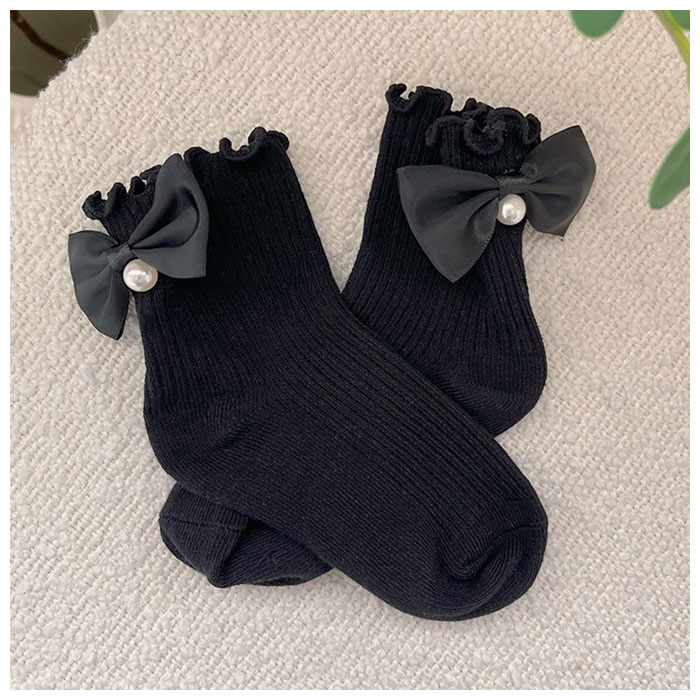 女の子 フォーマル 靴下 パールリボン 通販 ソックス フォーマルソックス パール リボン くつした くつ下 クルーソックス クルー キッズ 子供 こども 女の子 | ブランド登録なし | 06