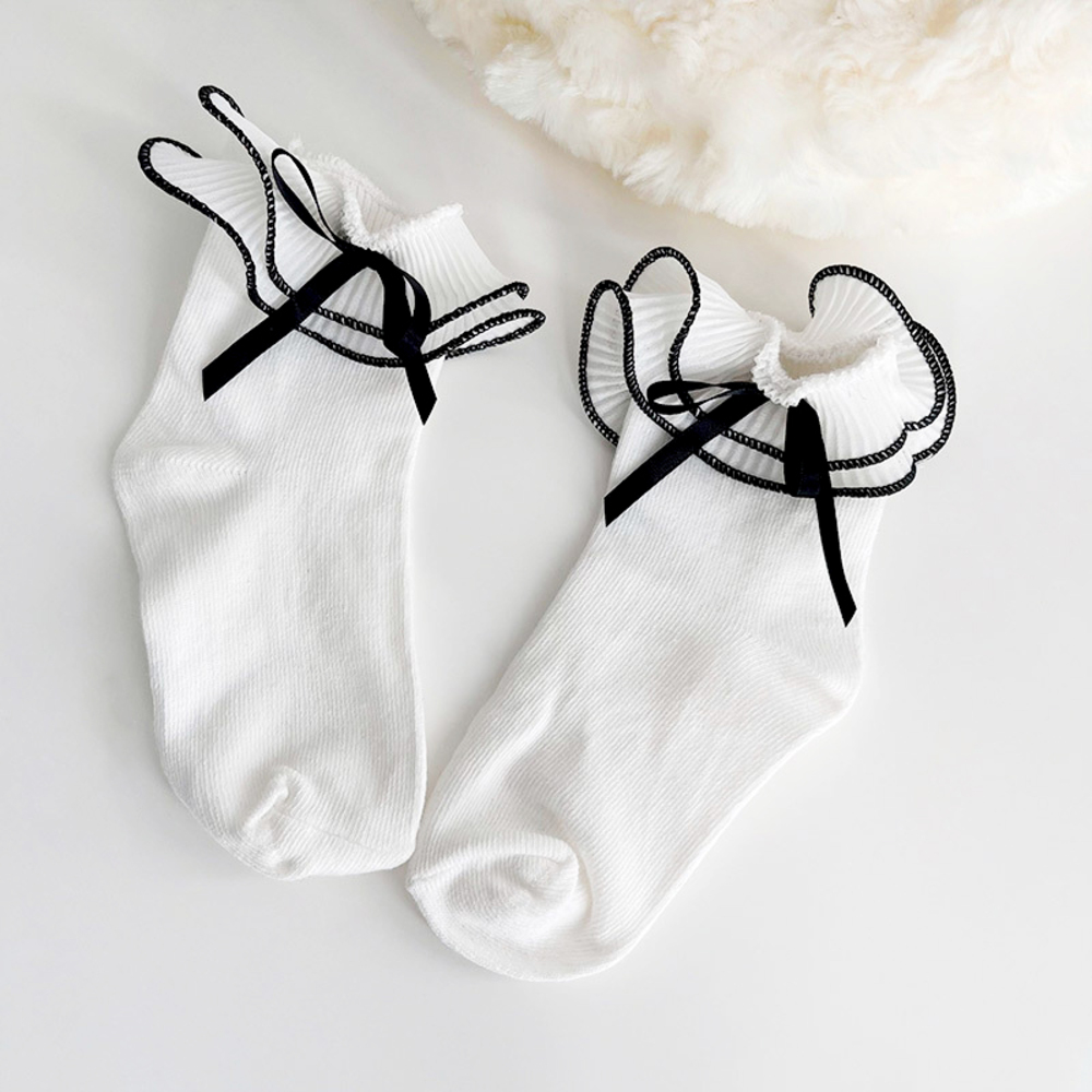 女の子 通販女の子 フォーマル 靴下 ラインリボン ソックス フォーマルソックス ライン リボン くつした くつ下 クルーソックス クルー キッズ 子供 女の子 | ブランド登録なし | 01