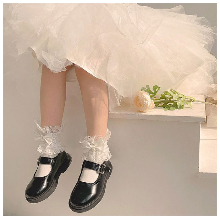 女の子 通販女の子 フォーマル 靴下 レースリボン ソックス フォーマルソックス レース リボン くつした くつ下 クルーソックス クルー キッズ 子供 女の子 | ブランド登録なし | 06