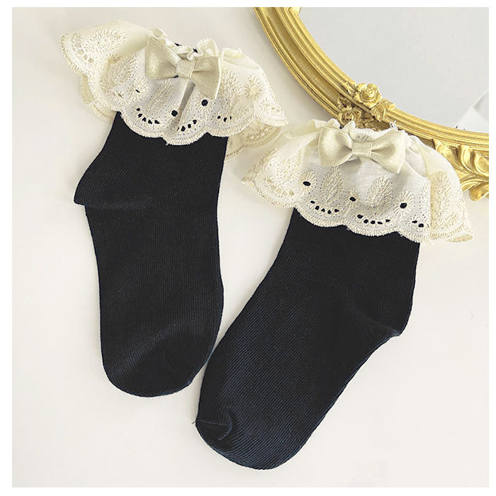 女の子 通販女の子 フォーマル 靴下 刺繍リボン ソックス フォーマルソックス 刺繍 リボン くつした くつ下 クルーソックス クルー キッズ 子供 こども  女の子 | ブランド登録なし | 04