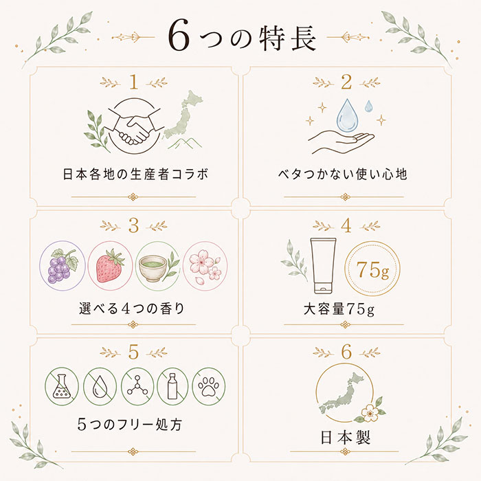 ハンドクリーム 通販 日本製 ハンド クリーム 75g 保湿クリーム ハンドケア おしゃれ かわいい パラベンフリー エタノールフリー | デイリーアロマジャパン | 06