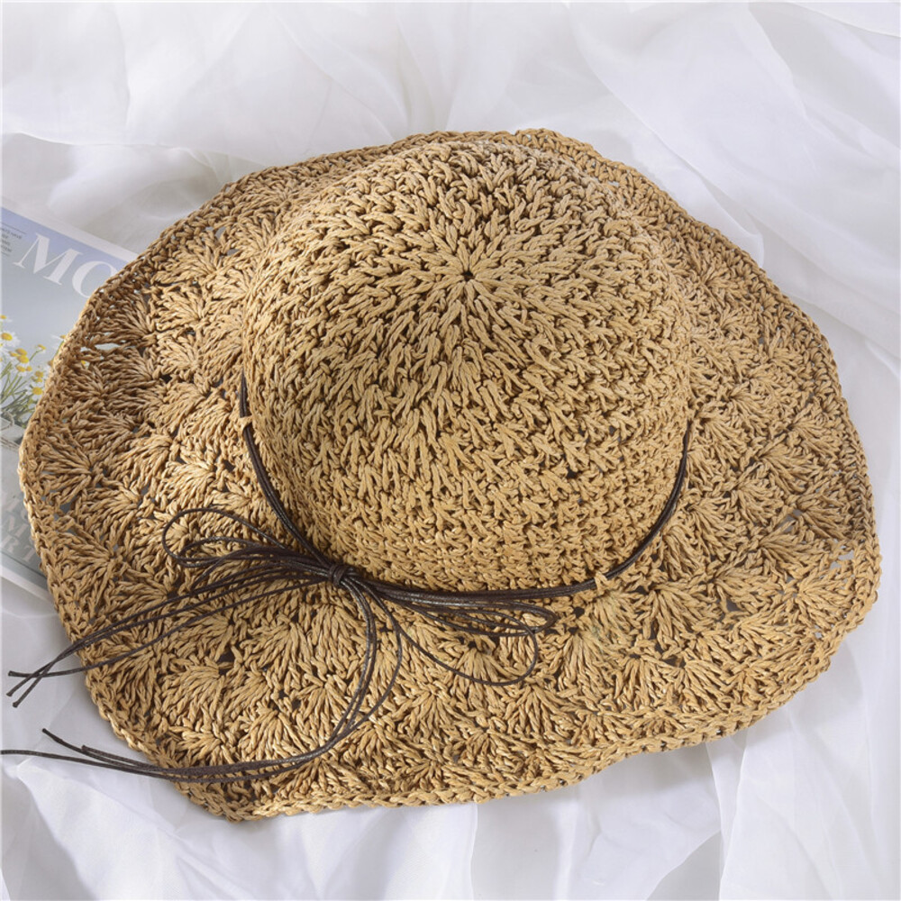 麦わら帽子 レディース 通販 ストローハット ペーパーハット 帽子 ハット 麦わら 日焼け防止 折りたたみ 持ち運び サイズ調整 つば広 キャペリン 麦わら帽子 | BACKYARD FAMILY | 01