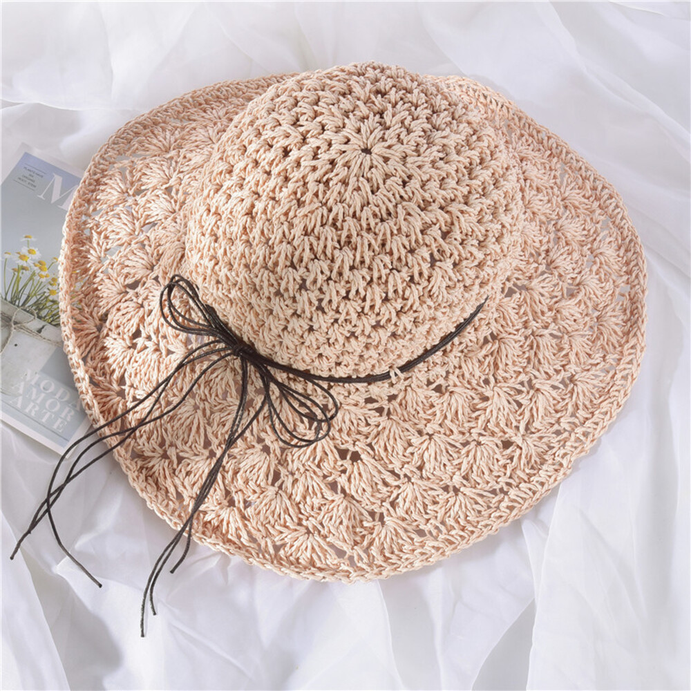 麦わら帽子 レディース 通販 ストローハット ペーパーハット 帽子 ハット 麦わら 日焼け防止 折りたたみ 持ち運び サイズ調整 つば広 キャペリン 麦わら帽子 | BACKYARD FAMILY | 02