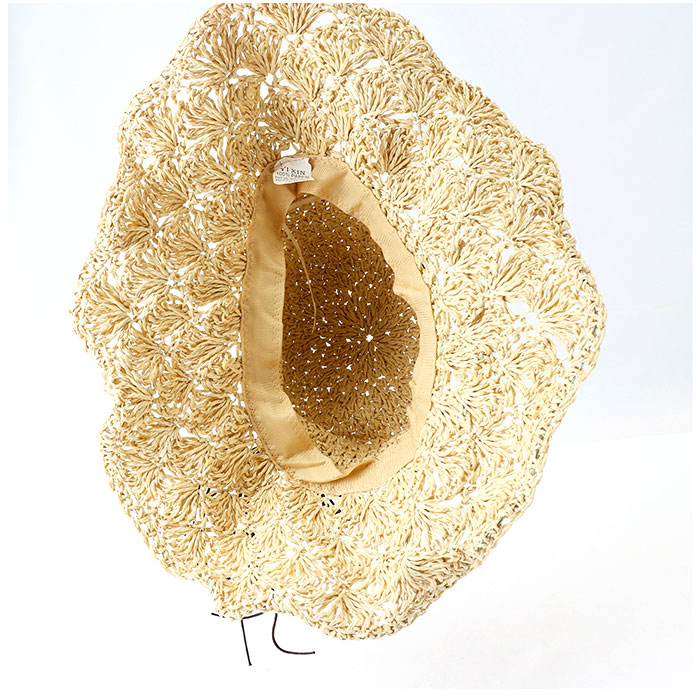 麦わら帽子 レディース 通販 ストローハット ペーパーハット 帽子 ハット 麦わら 日焼け防止 折りたたみ 持ち運び サイズ調整 つば広 キャペリン 麦わら帽子 | BACKYARD FAMILY | 16