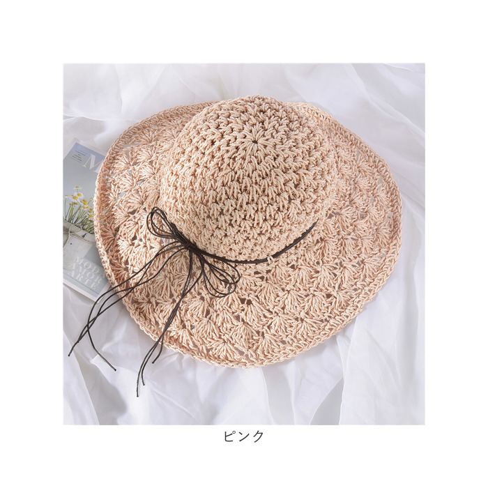 麦わら帽子 レディース 通販 ストローハット ペーパーハット 帽子 ハット 麦わら 日焼け防止 折りたたみ 持ち運び サイズ調整 つば広 キャペリン 麦わら帽子 | BACKYARD FAMILY | 18