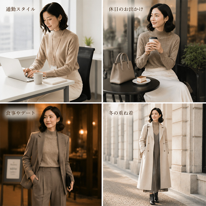ニットセーター レディース 通販 ニット トップス セーター 薄手 プルオーバー 長袖 カットソー あったか 女性 デート オフィス もっちり ニットセーター | BACKYARD FAMILY | 08