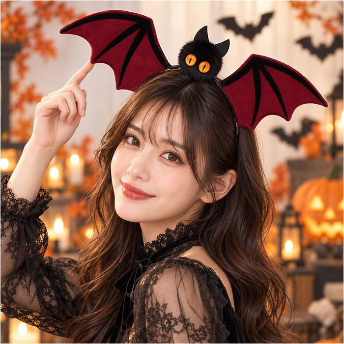 ハロウィン カチューシャ 大人 通販 ハロウィンカチューシャ ハロウィーン コウモリカチューシャ 仮装 ヘアバンド こうもり髪飾り イベント仮装小物 | BACKYARD FAMILY | 08