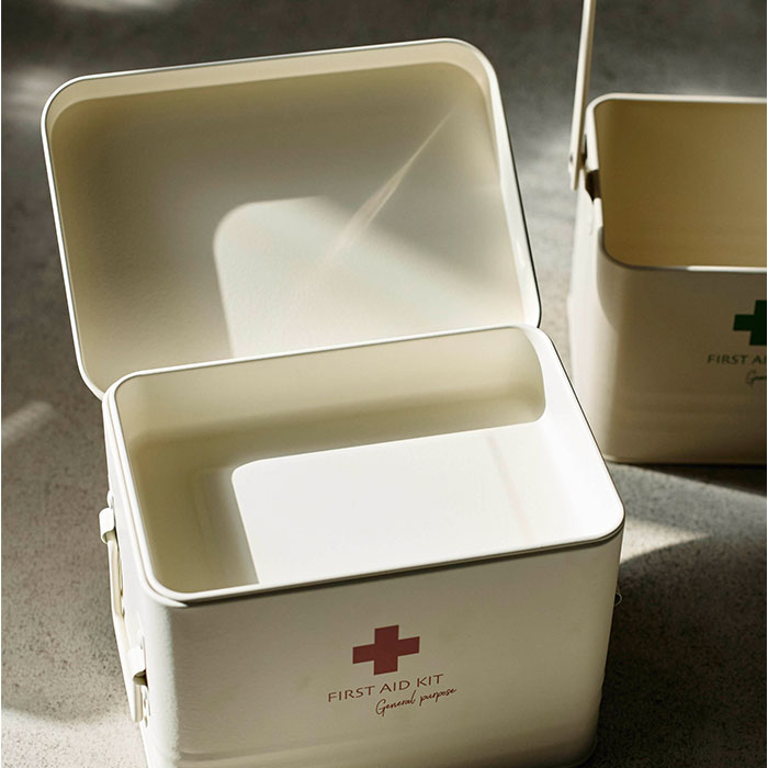救急箱 おしゃれ 通販 救急ボックス 救急 ボックス 箱 薬箱 お薬箱 薬 収納 ファーストエイドボックス 収納ボックス 収納ケース 大きめ 大容量 スチール 救急箱 |  | 10
