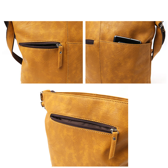 ハーベストムーン Harvest 通販Harvest moom ハーベストムーン ショルダーバッグ ショルダーバック ショルダー 斜めがけ フェイクレザー 合皮 大きめ 3層 |  | 11