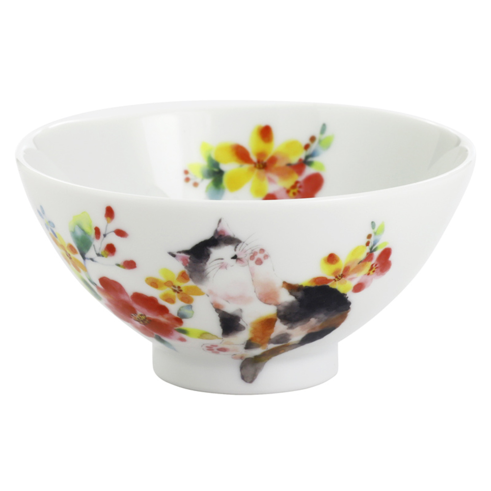 お茶碗 小さめ 可愛い 通販 子供 子ども こども 猫 ネコ ねこ 茶わん 子ども食器 ご飯茶碗 内祝い 引き出物 猫グッズ シンプル キャラクター 猫柄 お茶碗 | BACKYARD FAMILY | 01