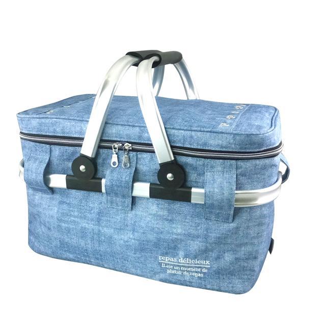 保冷バスケット おしゃれ 通販 保冷バッグ 大容量 丈夫 クーラーバスケット お弁当 クーラーバッグ Lサイズ レジャーバッグ 大きめ 大きい 保冷バスケット |  | 01