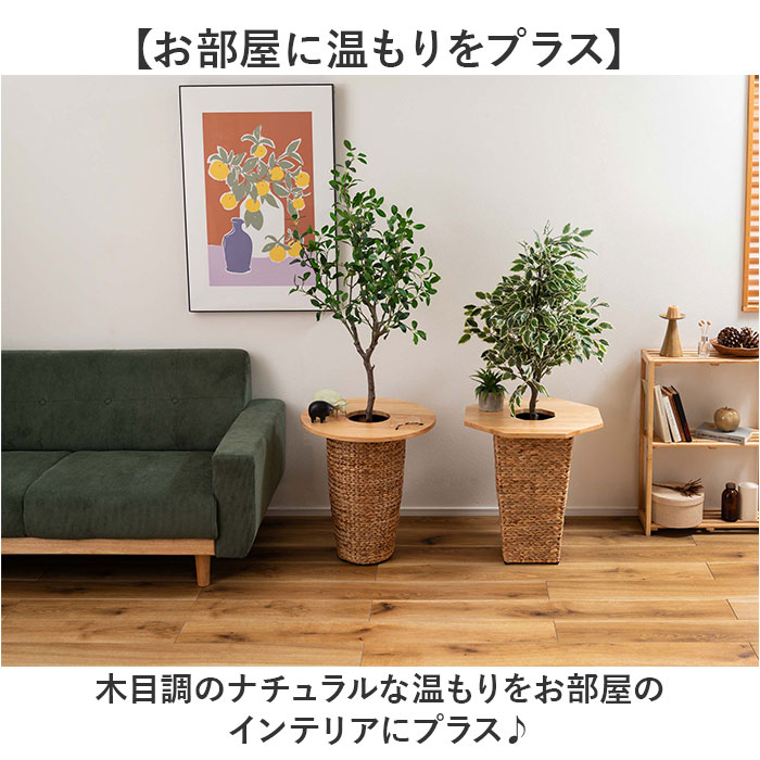 東谷 プランターテーブル 通販 プランターカバー サイドテーブル helppo 小物置き テーブル 机 植木鉢 天板 観葉植物 木製 天然木 おしゃれ ナチュラル | 東谷 | 07