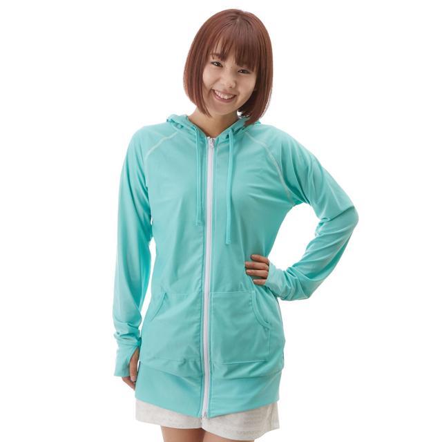 ラッシュガード レディース 長袖 パーカー 日焼け予防 ショート丈 フード おしゃれ ジップアップ 水陸両用 水着 紫外線対策 日焼け防止 uvカット | ブランド登録なし | 08