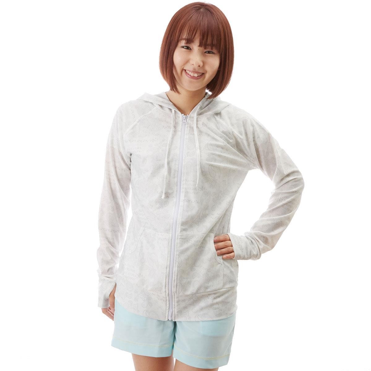 ラッシュガード パーカー 長袖 レディース uv 通販 指穴付き フード おしゃれ ジップアップ 水陸両用 UV対策 紫外線対策 日焼け防止 uvカット ロング |  | 05