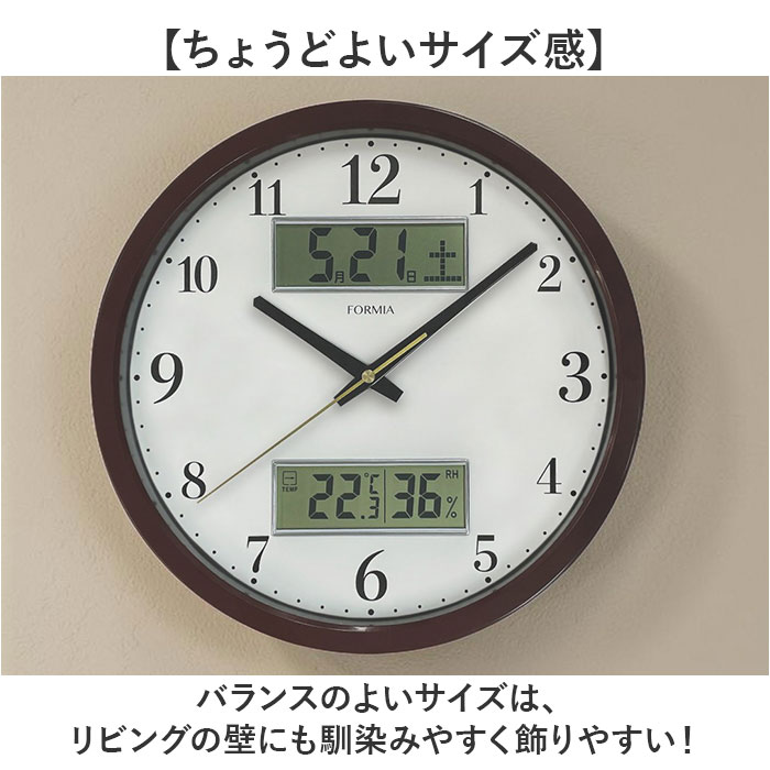 掛け時計 温度 湿度 通販 壁掛け時計 時計 壁掛け 日付 温度湿度計