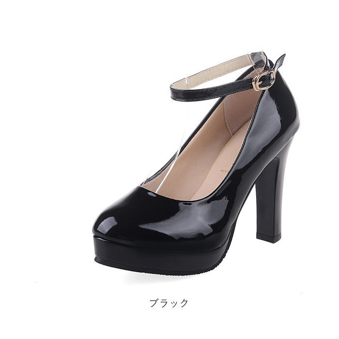 パンプス ストラップ 通販 リボンパンプス 靴 くつ シューズ ヒール 太め 太ヒール チャンキーヒール 結婚式 パーティー かわいい 可愛い | BACKYARD FAMILY | 19