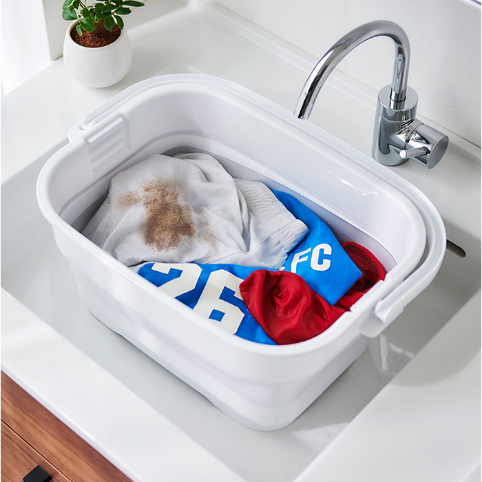 ISETO イセトー 折りたたみ バケツ 通販 折りたたみバケツ 折り畳みバケツ 折り畳み 洗い桶 洗濯板付き 収納 折りたためる 洗濯板 落し蓋 落とし蓋 |  | 04