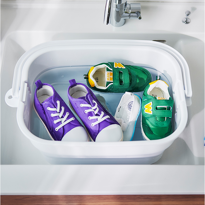 ISETO イセトー 折りたたみ バケツ 通販 折りたたみバケツ 折り畳みバケツ 折り畳み 洗い桶 洗濯板付き 収納 折りたためる 洗濯板 落し蓋 落とし蓋 |  | 05