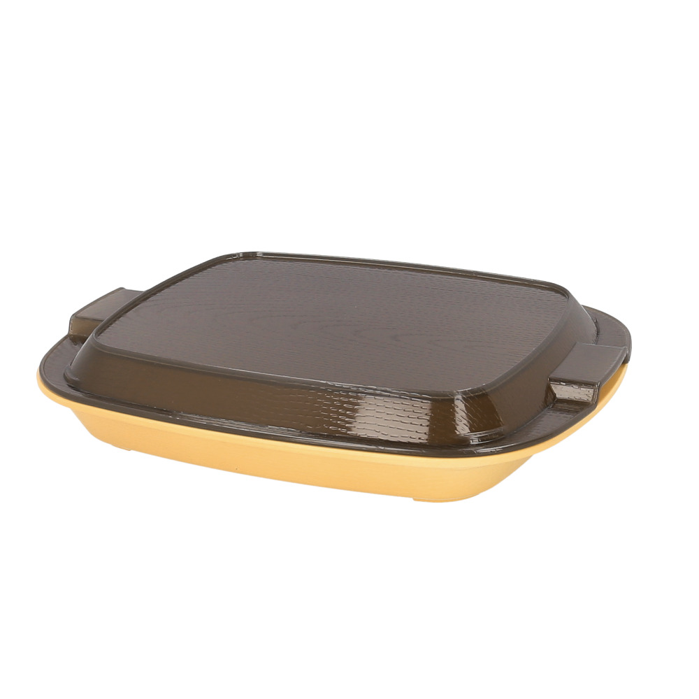 ランチプレート フタ付き 通販 hakoya 弁当 箱 仕切り 仕切り皿 和食器 弁当箱 レンジ対応 食洗機対応 お皿 食器 プラスチック 木目調 日本製 ランチプレート |  | 03