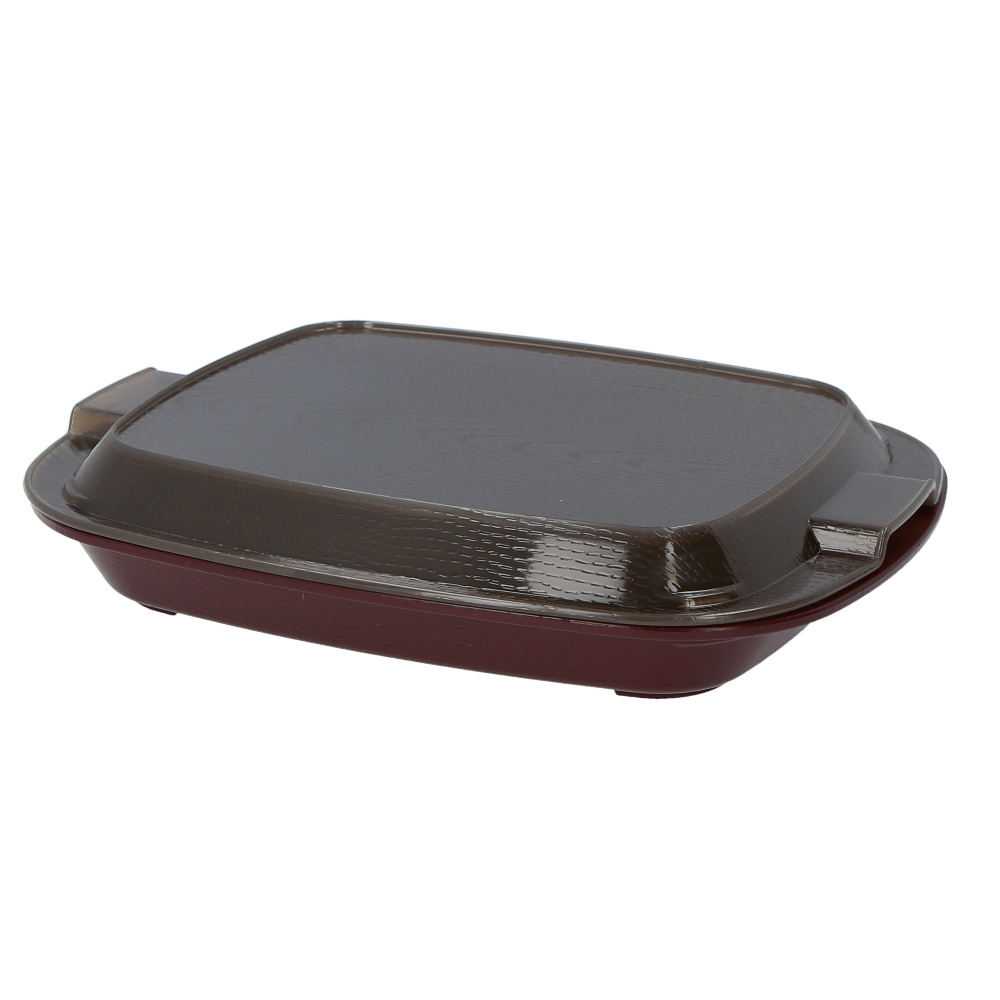 ランチプレート フタ付き 通販 hakoya 弁当 箱 仕切り 仕切り皿 和食器 弁当箱 レンジ対応 食洗機対応 お皿 食器 プラスチック 木目調 日本製 ランチプレート |  | 02