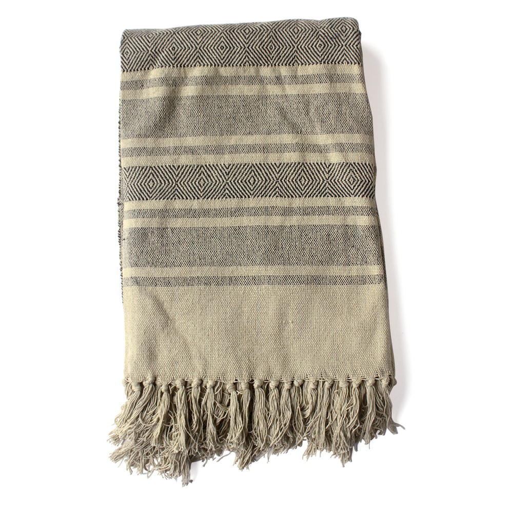 マルチカバー 通販マルチカバー ソファー おしゃれ ベッド 長方形 150 × 225 cm マルチクロス コットン 綿 織り込み 模様 柄 ウェーブ トライバル マルチカバー |  | 05