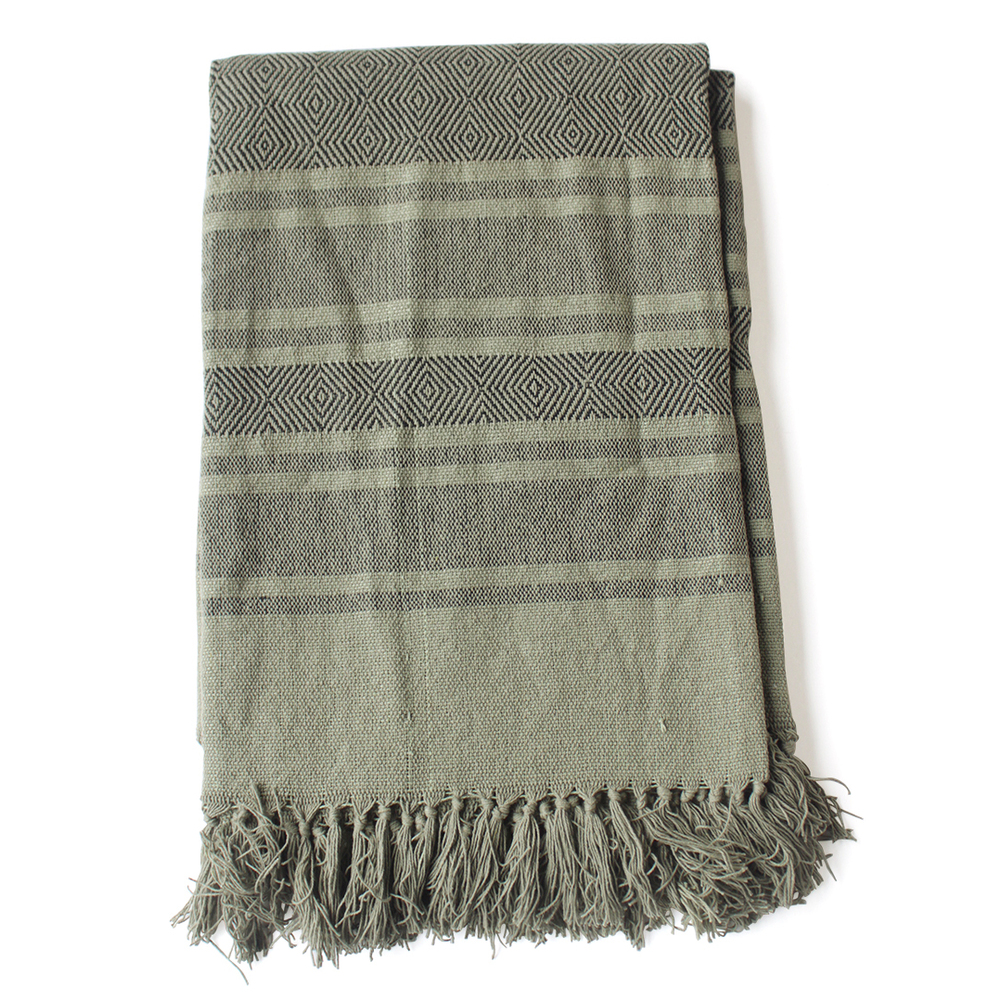 マルチカバー 通販マルチカバー ソファー おしゃれ ベッド 長方形 150 × 225 cm マルチクロス コットン 綿 織り込み 模様 柄 ウェーブ トライバル マルチカバー |  | 04