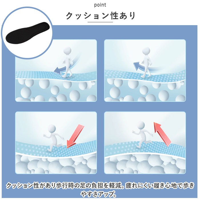 インソール 通販インソール 衝撃吸収 スニーカー 中敷き 中敷 かかと レディース 土踏まず 疲れにくい クッション 靴 くつ 姿勢 ソール 汗 ウォーキング スポー｜backyard｜06