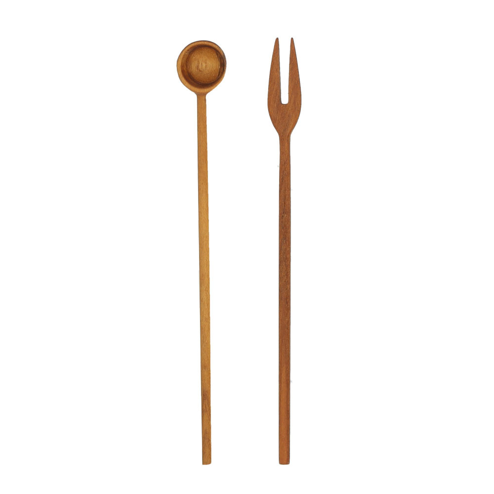 マドラースプーン フォーク セット 通販 マドラー 木製 木製スプーン 木製マドラー ウッドマドラー スプーン 姫フォーク カトラリーセット テーブルウェア |  | 03