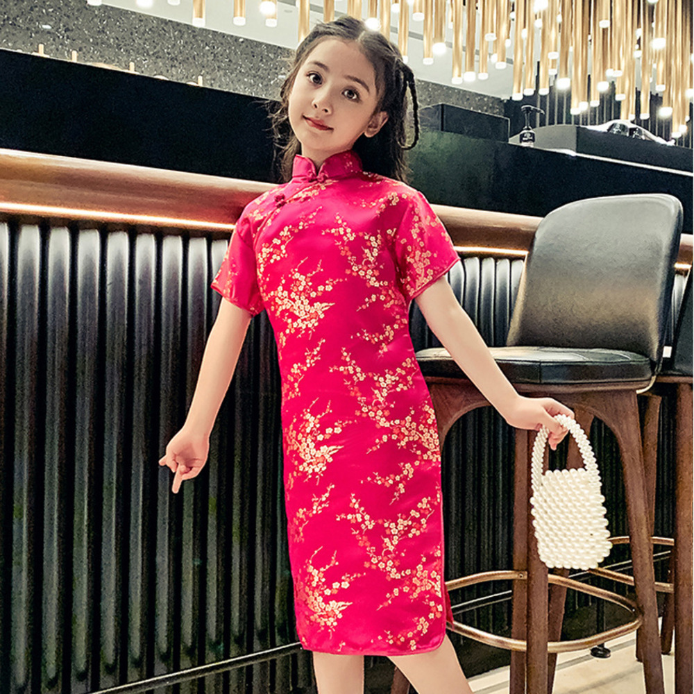 チャイナドレス 子供 通販 チャイナ服 チャイナ風 ワンピース コスプレ 衣装 仮装 かわいい パーティードレス チャイナ コスチューム キッズ 女の子 半袖 |  | 05