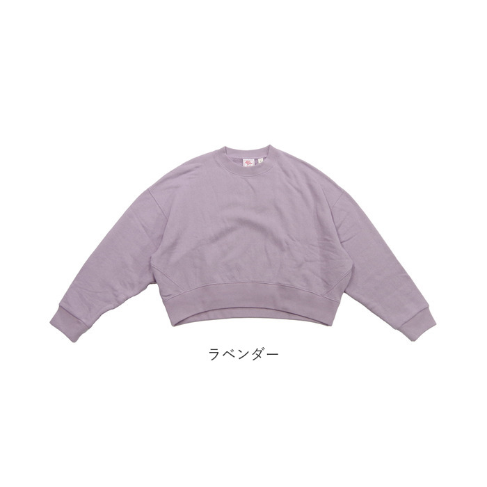 ☆ チャコール ☆ JEMORGAN 柔編み裏毛ショート丈スウェットクルー トレーナー レディース JEMORGAN JD082-598 スエット ☆ チャコール JEMORGAN 柔編み裏毛ショート丈スウェットクルー