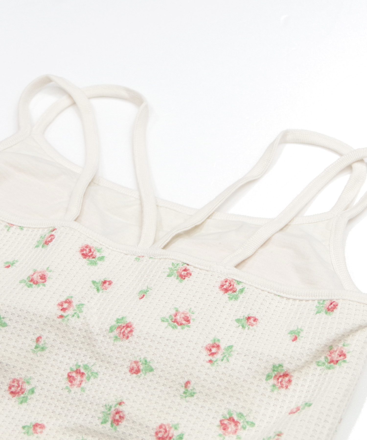 ワッフル 生地 花柄 通販 キャミソール JEMORGAN サーマル JD764-29S ジェーイーモーガン カップ付き ブランド レディース おしゃれ シンプル かわいい ワッフル | JEMORGAN | 06