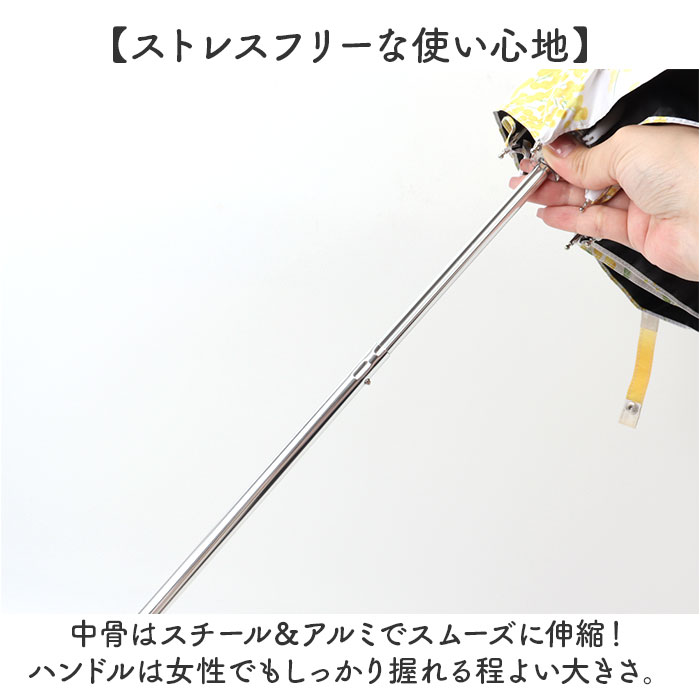 折りたたみ傘 晴雨兼用 通販 折り畳み傘 晴雨兼用傘 日傘 雨傘 かさ カサ レディース 持ちやすい グラスファイバー PUコーティング 遮光率99.99% | BACKYARD FAMILY | 09