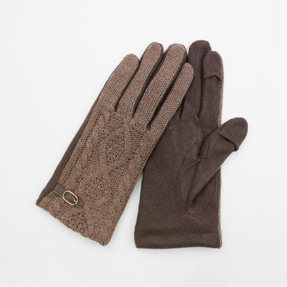 クロダ 手袋 レディース 通販 グローブ 手ぶくろ スマートフォン対応 スマホ 対応 ケーブルニット タッチパネル対応 ジャージ 防寒 通勤 プレゼント クロダ | KURODA | 05