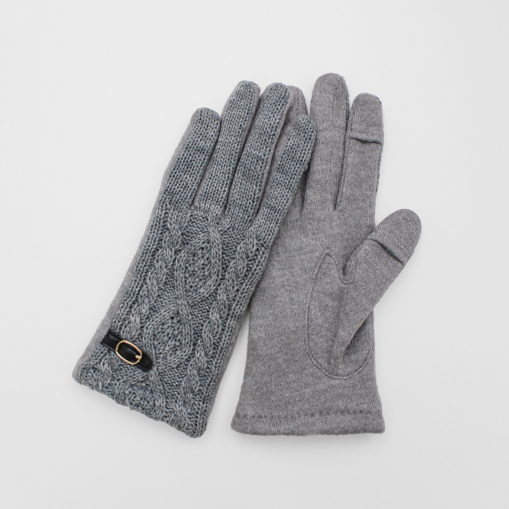 クロダ 手袋 レディース 通販 グローブ 手ぶくろ スマートフォン対応 スマホ 対応 ケーブルニット タッチパネル対応 ジャージ 防寒 通勤 プレゼント クロダ | KURODA | 06