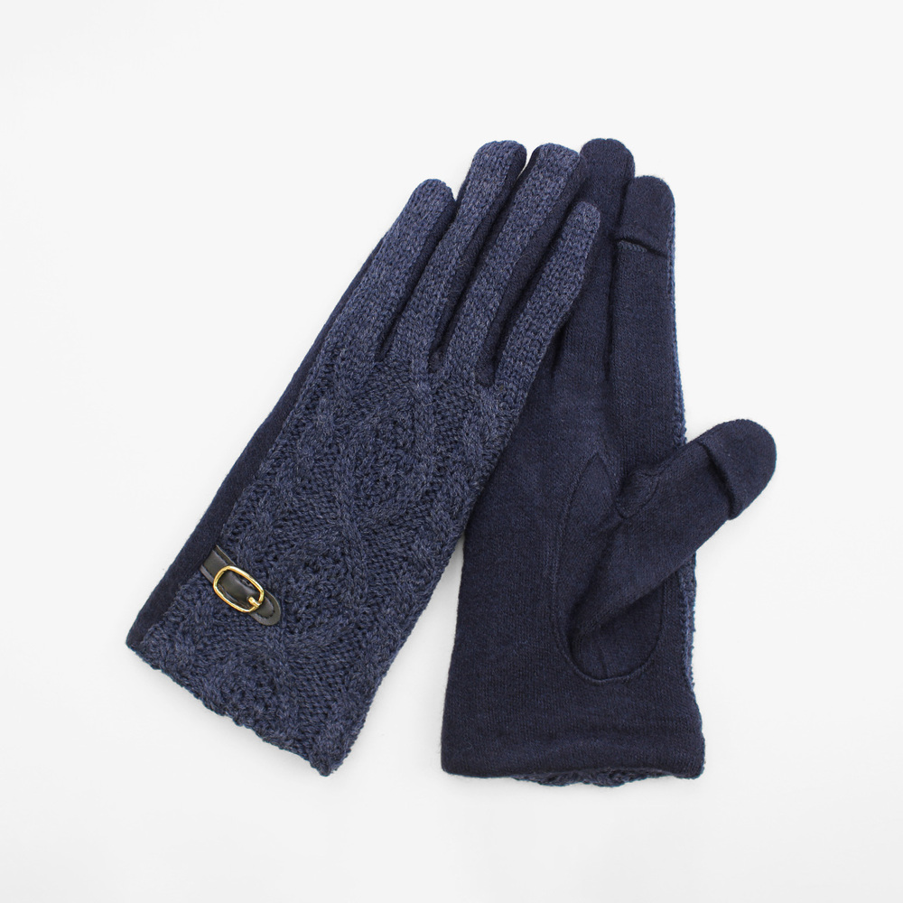 クロダ 手袋 レディース 通販 グローブ 手ぶくろ スマートフォン対応 スマホ 対応 ケーブルニット タッチパネル対応 ジャージ 防寒 通勤 プレゼント クロダ | KURODA | 03