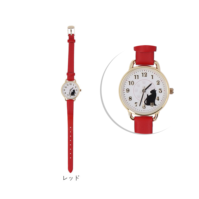 フィールドワーク field work フィールドワーク 腕時計 レディース 通販 腕時計 ウォッチ アナログ時計 アナログ かわいい モール 動物 アニマル シルエット 猫 | field work | 12