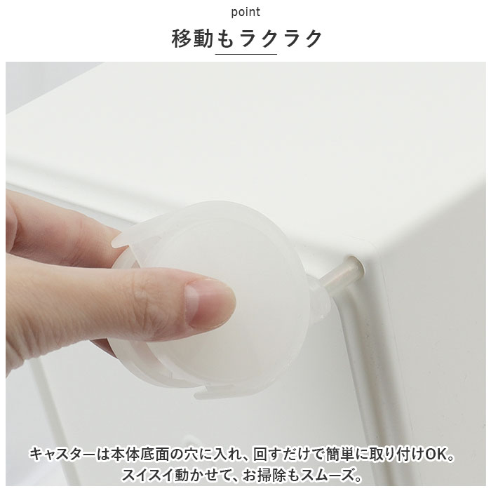 収納 キャスター付き 通販 JTSR-02 コンテナ― ワイド 収納ボックス コンテナ ボックス ストッカー 雑誌 新聞ストッカー スタッキング 分別 移動できる 収納 | Like-it | 06