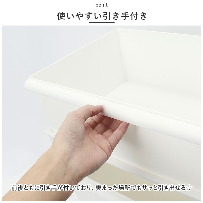 収納 キャスター付き 通販 JTSR-02 コンテナ― ワイド 収納ボックス コンテナ ボックス ストッカー 雑誌 新聞ストッカー スタッキング 分別 移動できる 収納 | Like-it | 07