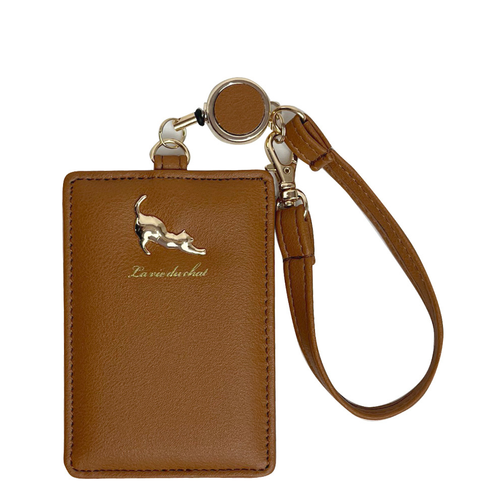 パスケース 通販パスケース リール付き おしゃれ 大人 可愛い 定期入れ かわいい フェイクレザー pu レザー風 ICカードケース 高校生 猫 ねこ ネコ  パスケース | ブランド登録なし | 06