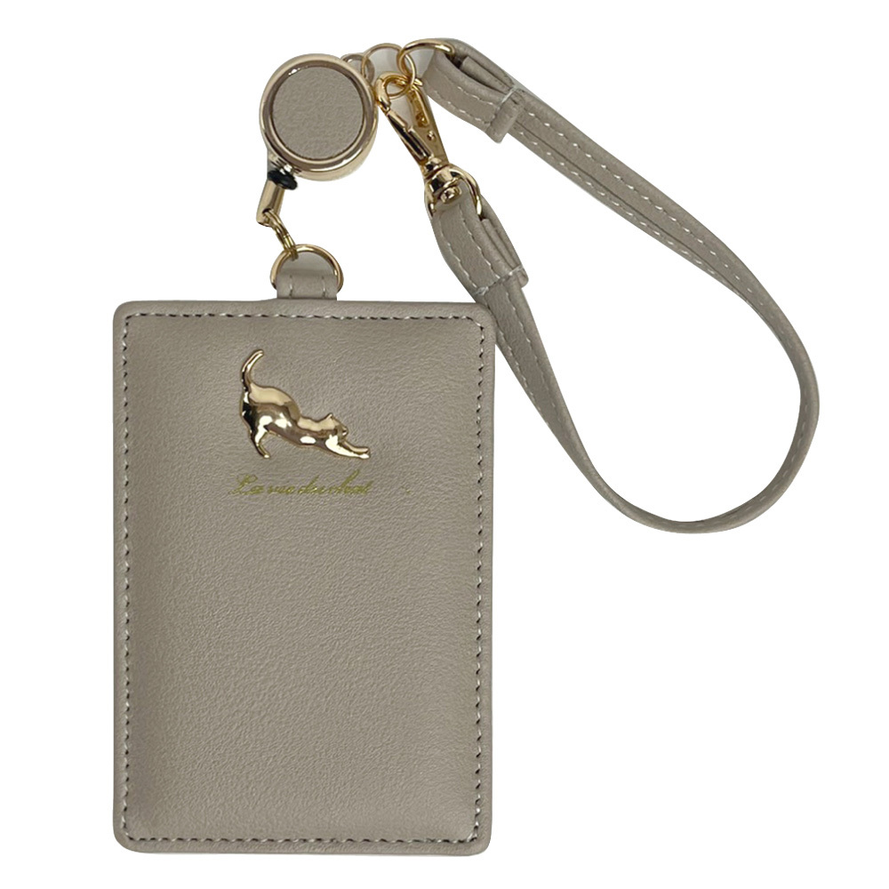 パスケース 通販パスケース リール付き おしゃれ 大人 可愛い 定期入れ かわいい フェイクレザー pu レザー風 ICカードケース 高校生 猫 ねこ ネコ  パスケース | ブランド登録なし | 04