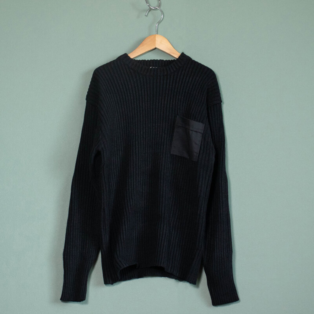 セーター メンズ 通販 コマンドセーター ミリタリーセーター 畦編みニットセーター 新品 JW045YN アクリル ポケット付 あぜ編みニット ニット セーター |  | 02