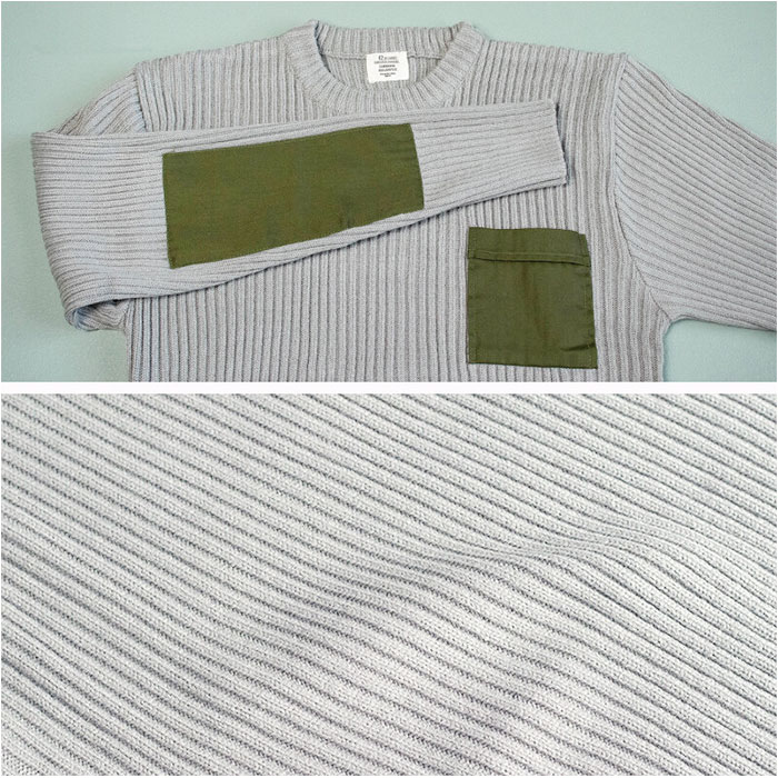 セーター メンズ 通販 コマンドセーター ミリタリーセーター 畦編みニットセーター 新品 JW045YN アクリル ポケット付 あぜ編みニット ニット セーター |  | 14