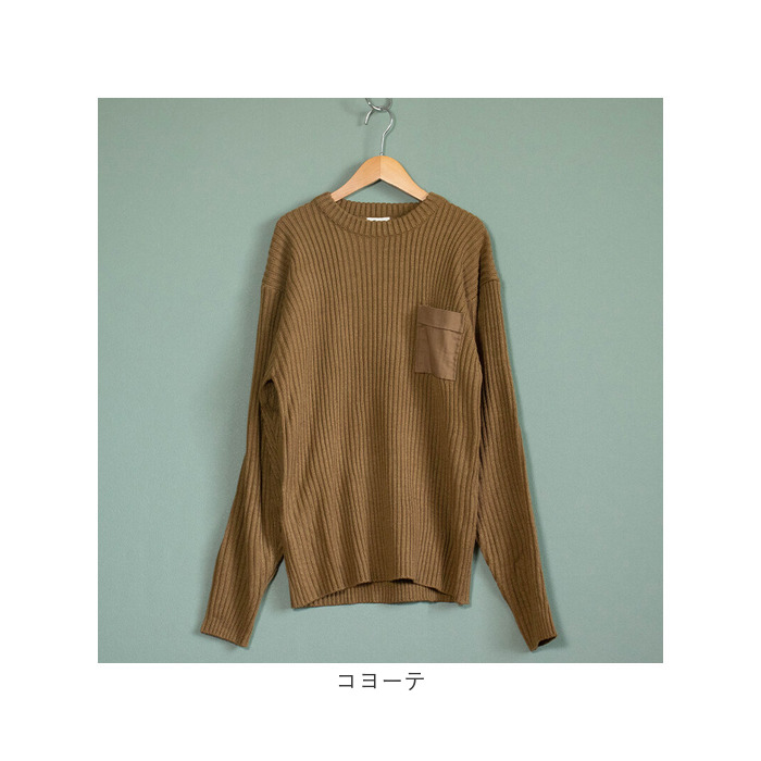 セーター メンズ 通販 コマンドセーター ミリタリーセーター 畦編みニットセーター 新品 JW045YN アクリル ポケット付 あぜ編みニット ニット セーター |  | 19