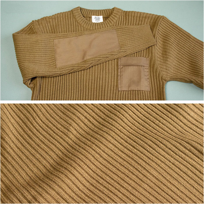 セーター メンズ 通販 コマンドセーター ミリタリーセーター 畦編みニットセーター 新品 JW045YN アクリル ポケット付 あぜ編みニット ニット セーター |  | 13