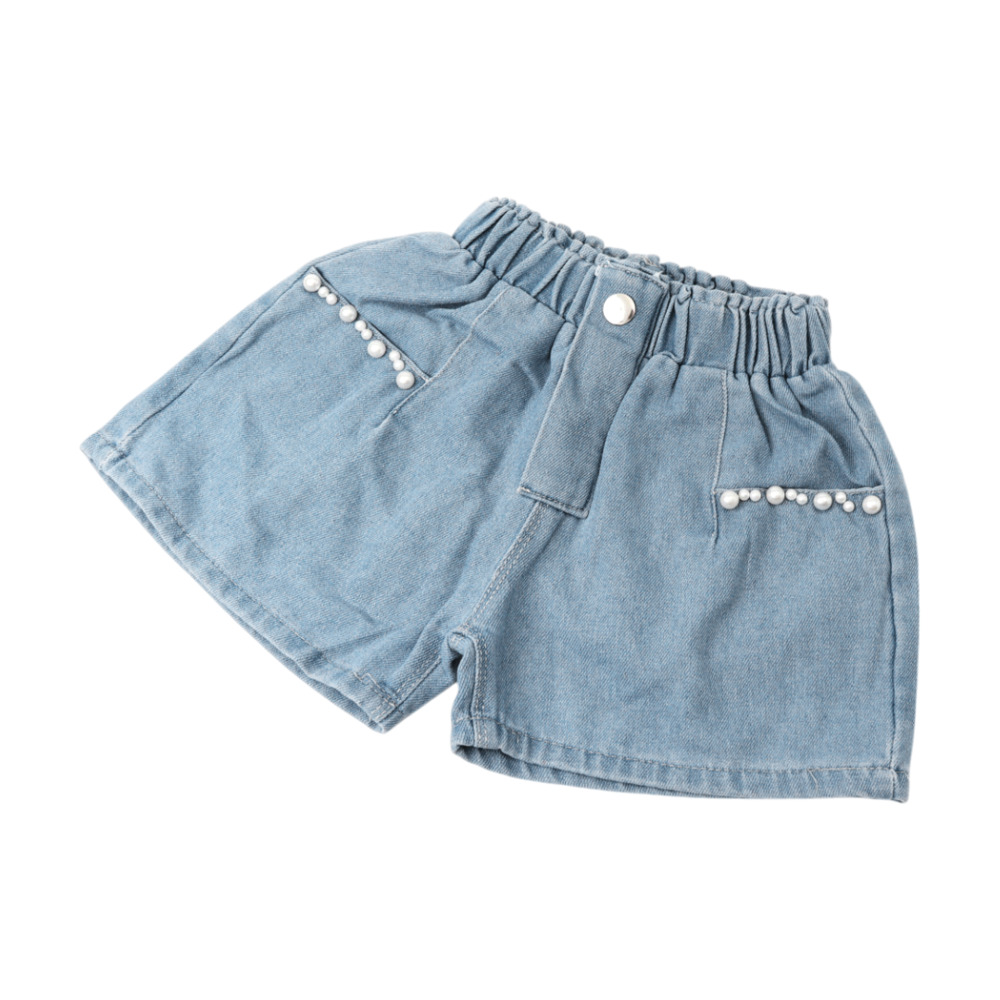 デニムショートパンツスカート 通販 パンツ ショートパンツ 短パン 子供服 こども服 子ども服 子供 女の子 ボトムス プリーツ 花 デニムショートパンツスカート | BACKYARD FAMILY | 05