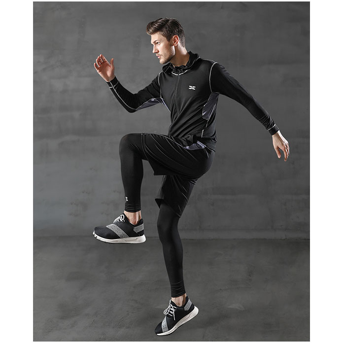 トレーニングウェア メンズ 上下 通販 フィットネスウェア スポーツウェア ランニングウェア ショートパンツ 半そで パーカー 長袖 レギンス トレーニングウェア |  | 07