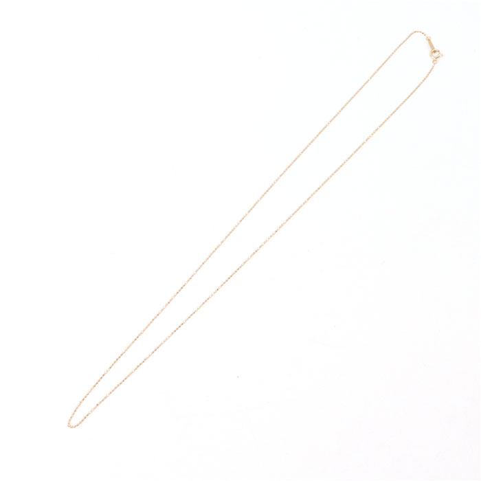 金 ネックレス 18金 通販 日本製 ネックレスチェーン チェーンネックレス 18K 長さ40cm チェーン k18 太さ1.0mm カットボールネックレス 金の画像