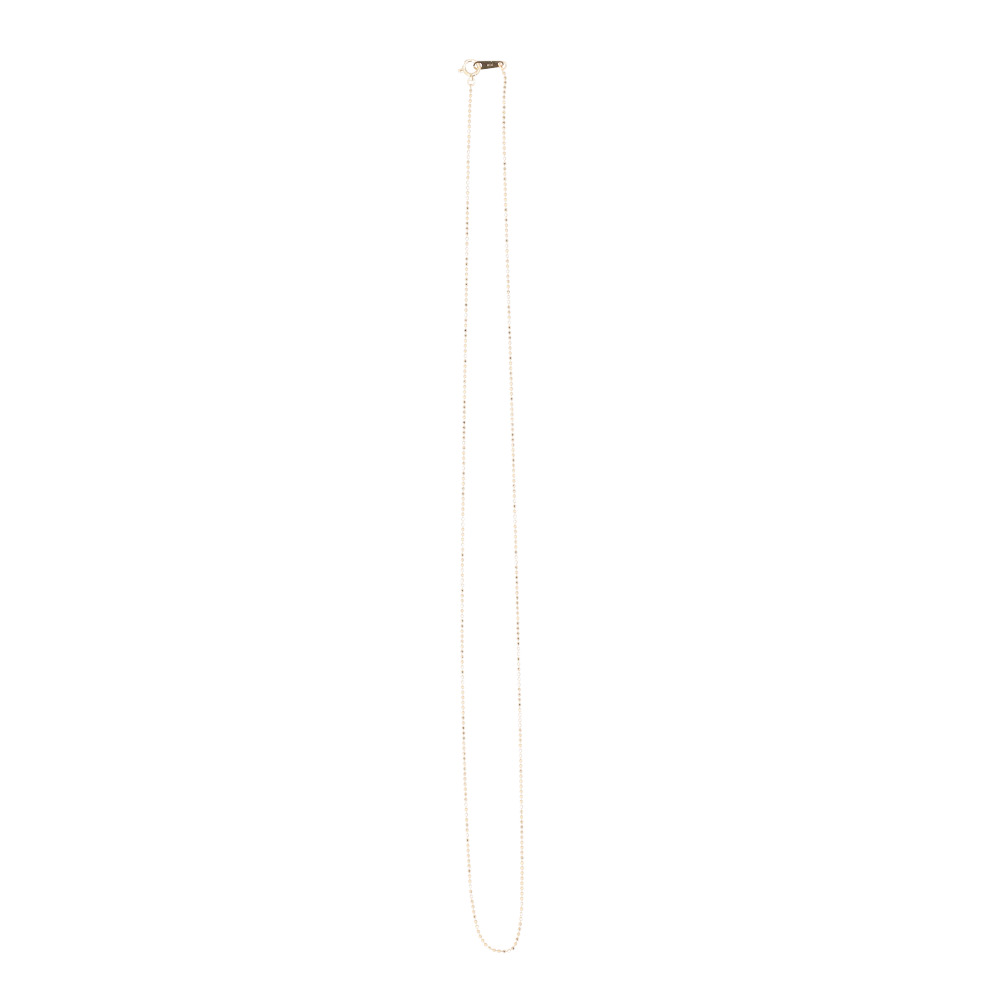 金 ネックレス 18金 通販 日本製 ネックレスチェーン チェーンネックレス 18K 長さ50cm チェーン k18 太さ1.0mm カットボールネックレス 金の画像
