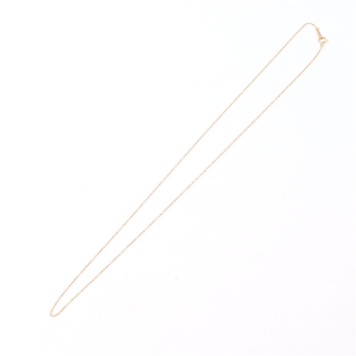 金 ネックレス 18金 通販 日本製 ネックレスチェーン チェーンネックレス 18K 長さ50cm チェーン k18 太さ1.0mm カットボールネックレス 金の画像
