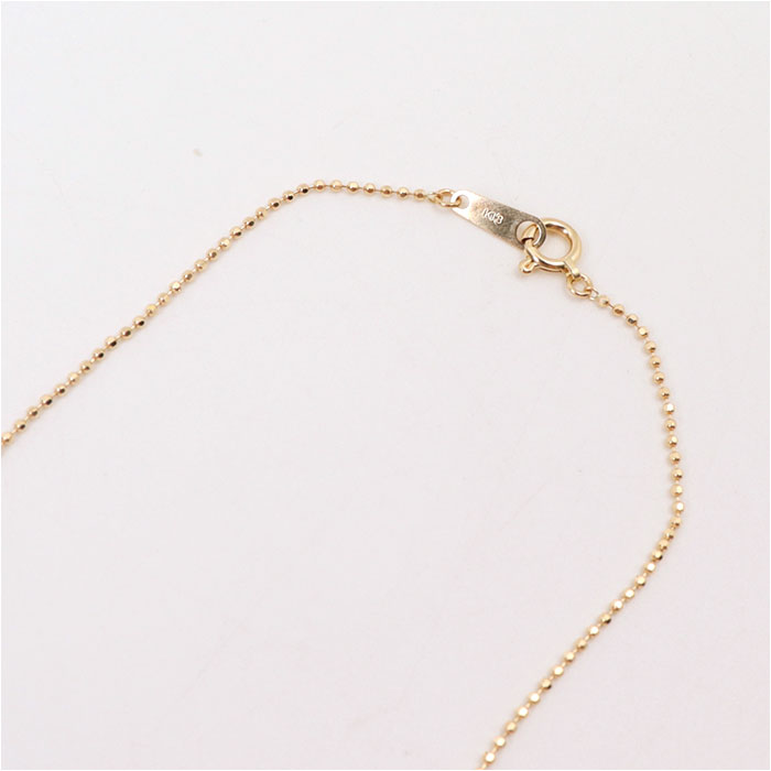 金 ネックレス 18金 通販 日本製 ネックレスチェーン チェーンネックレス 18K 長さ50cm チェーン k18 太さ1.0mm カットボールネックレス 金の画像
